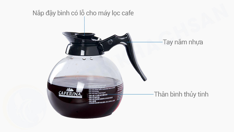 Mô tả bình thủy tinh đựng cà phê Caferina CF2305