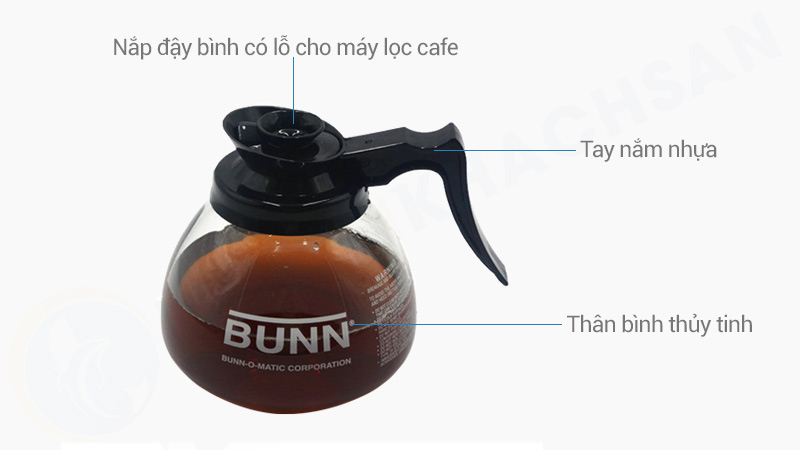Mô tả bình đựng cafe thủy tinh Bunn CF2306