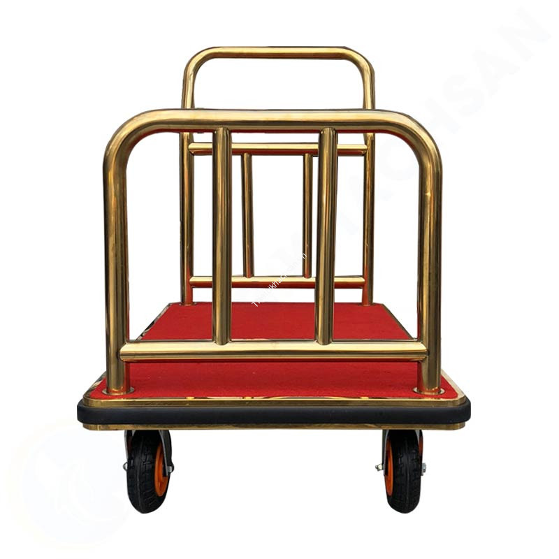 xe đẩy hành lý kiểu chữ U inox mạ vàng XL1207 hinh2