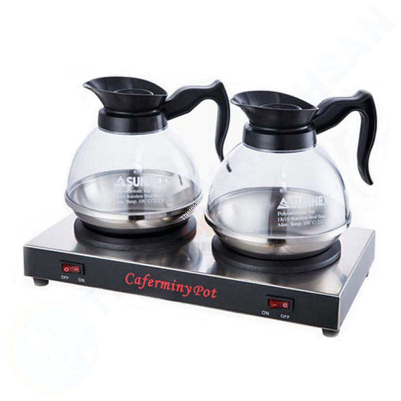 Bếp hâm trà cà phê Caferminy Pot có 2 bình đựng sunnex CF23-B10 hinh2