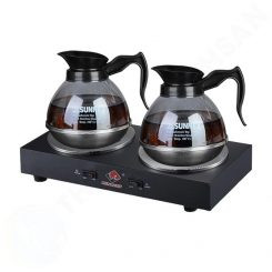 Bếp hâm nóng cà phê đôi Winners có 2 bình đựng Sunnex CF23-B18