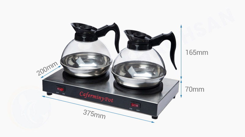 Kích thước bếp hâm trà cà phê caferminy pot giá rẻ cf23-b6