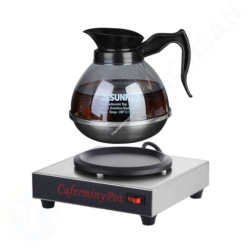Bếp hâm trà cà phê đơn giá rẻ Caferminy Pot có 1 bình đựng sunnex CF23-B8