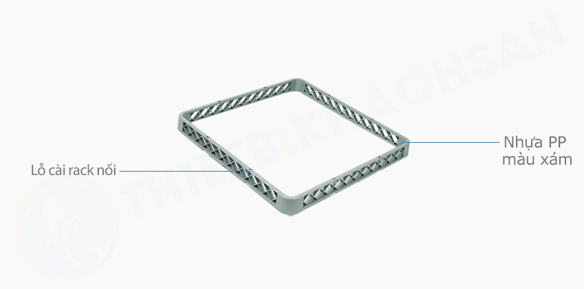 Mô tả rack nối không ngăn cho rack bát đĩa, dao muỗng nĩa màu xám RG225G