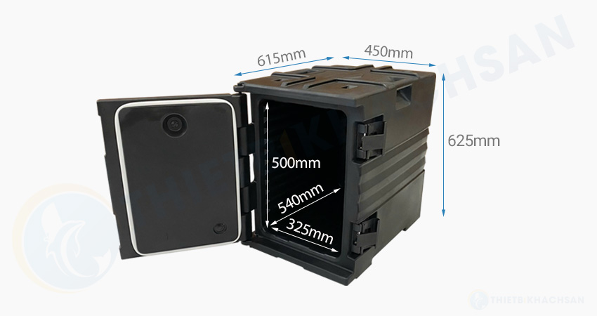 Kích thước thùng giữ nhiệt 90 lít màu đen TN5706