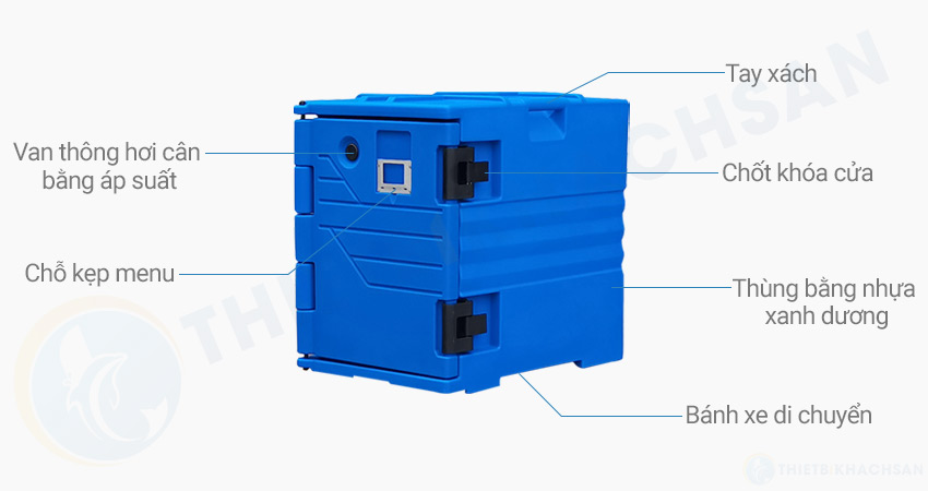 Mô tả thùng giữ nhiệt 90 lít màu xanh dương TN5709