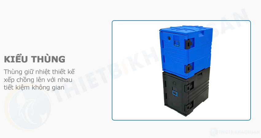 Kiểu thùng giữ nhiệt 90 lít màu đen TN5706